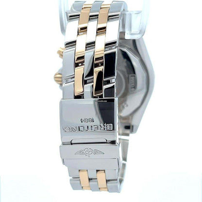 Breitling Chronomat Evolution Automatic Men's Watch Steel Case With Gold/Steel Strap Authentic Luxury Timepiece