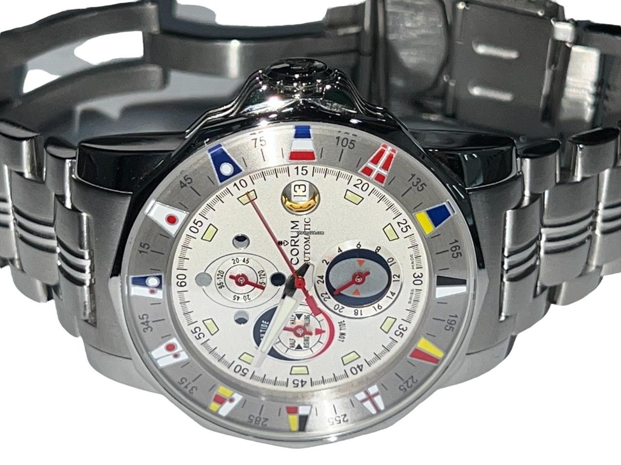 Corum Admiral's Cup Automatic Unisex Watch With Steel Case and Strap Authentic Luxury Timepiece