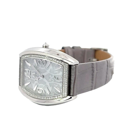 Milus Quartz Women's Watch Steel Case With Leather Strap Authentic Luxury Timepiece