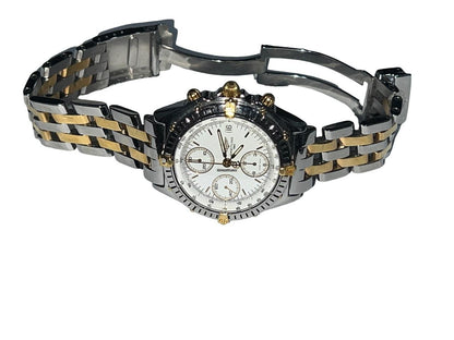 Breitling Chronomat Automatic Men's Watch Steel Case With Gold/Steel Strap Authentic Luxury Timepiece