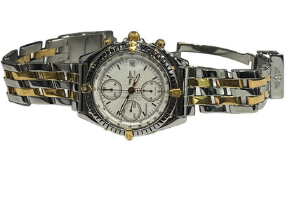 Breitling Chronomat Automatic Men's Watch Steel Case With Gold/Steel Strap Authentic Luxury Timepiece