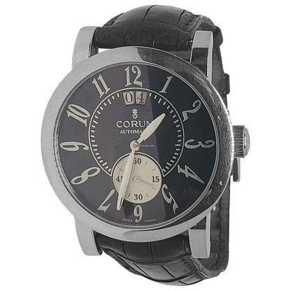 Corum Automatic Unisex Watch Steel Case With Crocodile skin Strap Authentic Luxury Timepiece