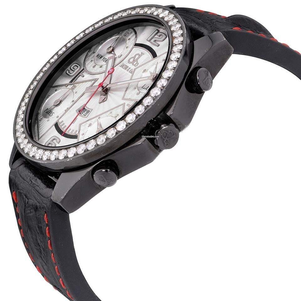 Jacob & Co. Quartz Men's Watch Steel Case With Leather Strap Authentic Luxury Timepiece