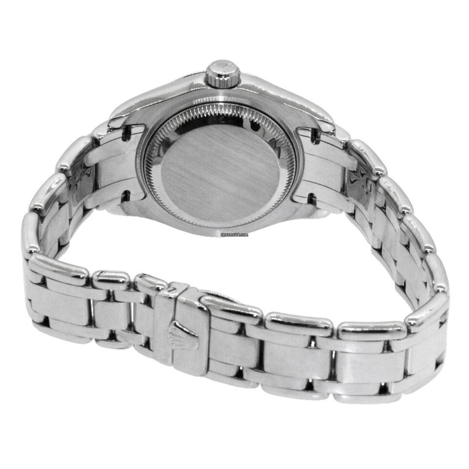 Rolex Pearlmaster Automatic Women's Watch With White Gold Case and Strap Authentic Luxury Timepiece