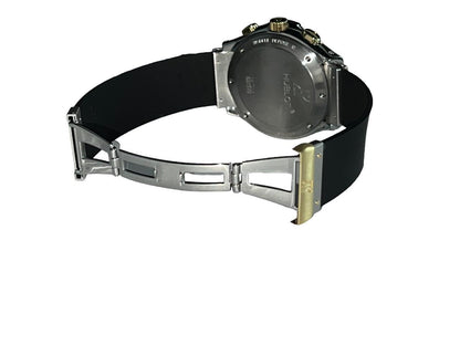 Hublot Elegant Automatic Men's Watch Steel Case With Rubber Strap Authentic Luxury Timepiece