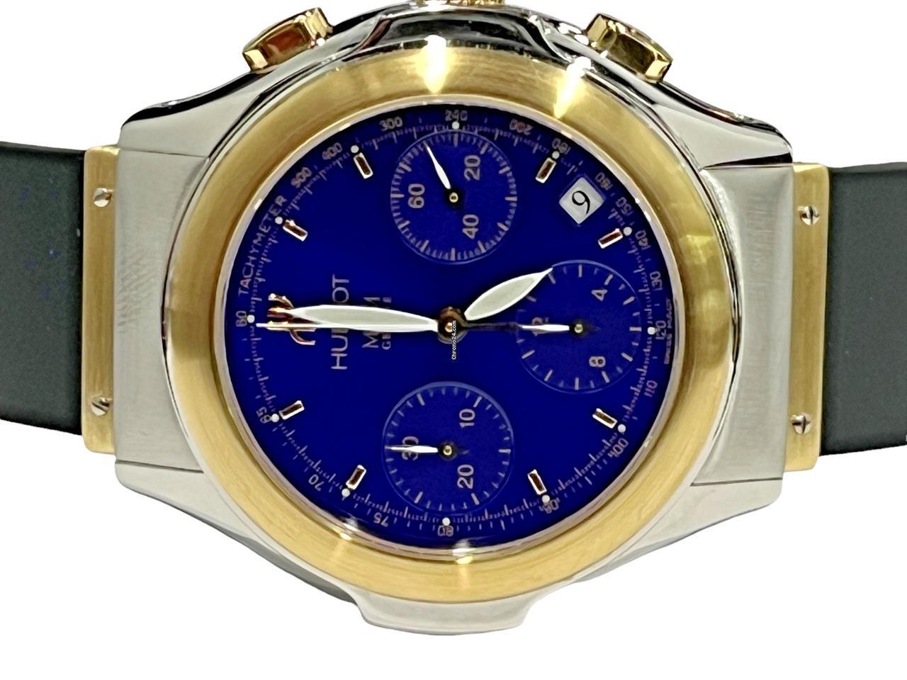 Hublot Elegant Automatic Men's Watch Steel Case With Rubber Strap Authentic Luxury Timepiece