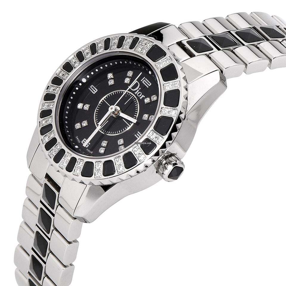 Dior Christal Quartz Women's Watch With Steel Case and Strap Authentic Luxury Timepiece