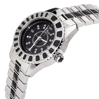 Dior Christal Quartz Women's Watch With Steel Case and Strap Authentic Luxury Timepiece