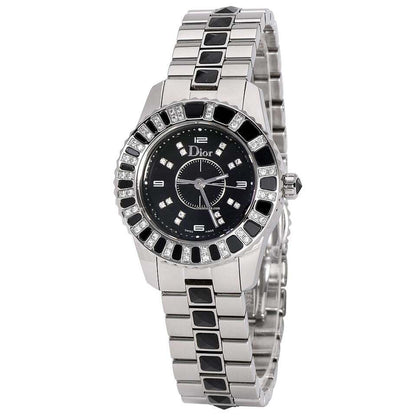 Dior Christal Quartz Women's Watch With Steel Case and Strap Authentic Luxury Timepiece