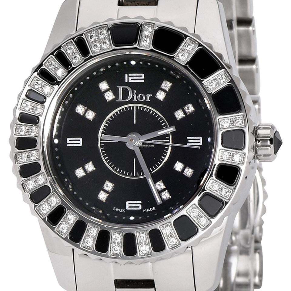 Dior Christal Quartz Women's Watch With Steel Case and Strap Authentic Luxury Timepiece