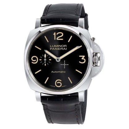 Panerai Luminor Due Automatic Men's Watch Steel Case With Leather Strap Authentic Luxury Timepiece