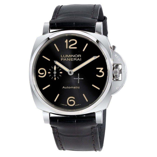 Panerai Luminor Due Automatic Men's Watch Steel Case With Leather Strap Authentic Luxury Timepiece