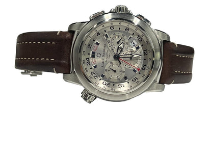 Carl F. Bucherer Patravi Automatic Men's Watch Steel Case With Leather Strap Authentic Luxury Timepiece