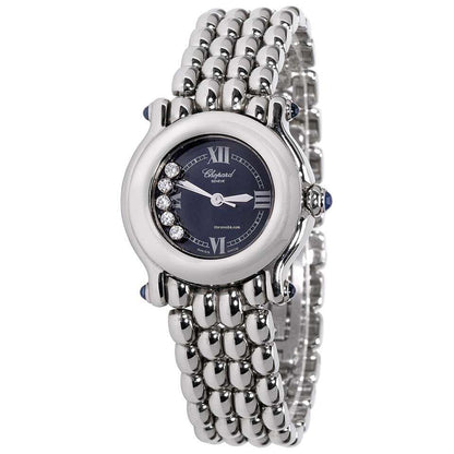 Chopard Happy Sport Quartz Women's Watch With Steel Case and Strap Authentic Luxury Timepiece