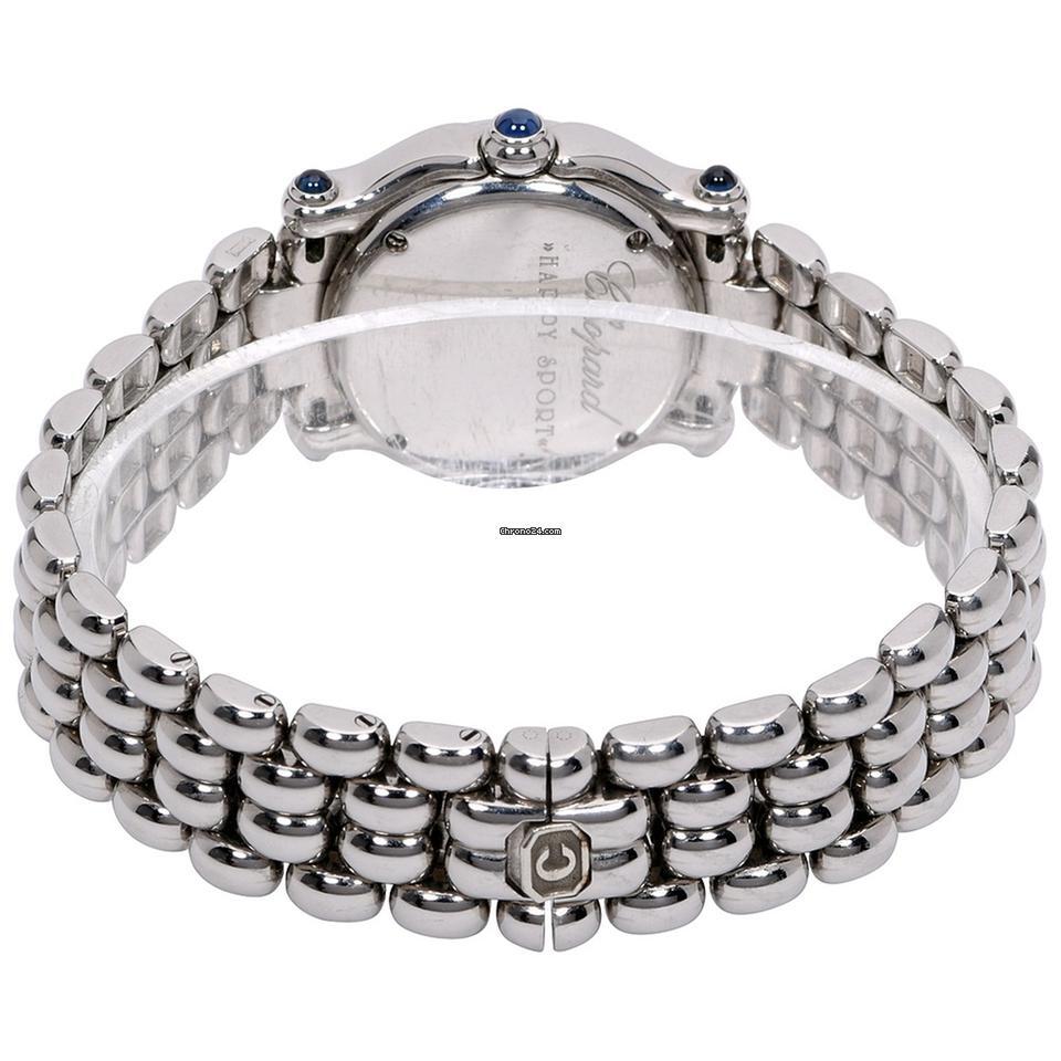 Chopard Happy Sport Quartz Women's Watch With Steel Case and Strap Authentic Luxury Timepiece