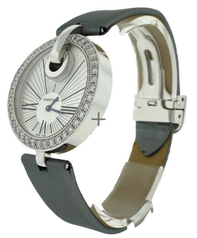 Cartier Captive de Cartier Quartz Women's Watch White Gold Case With Satin Strap Authentic Luxury Timepiece
