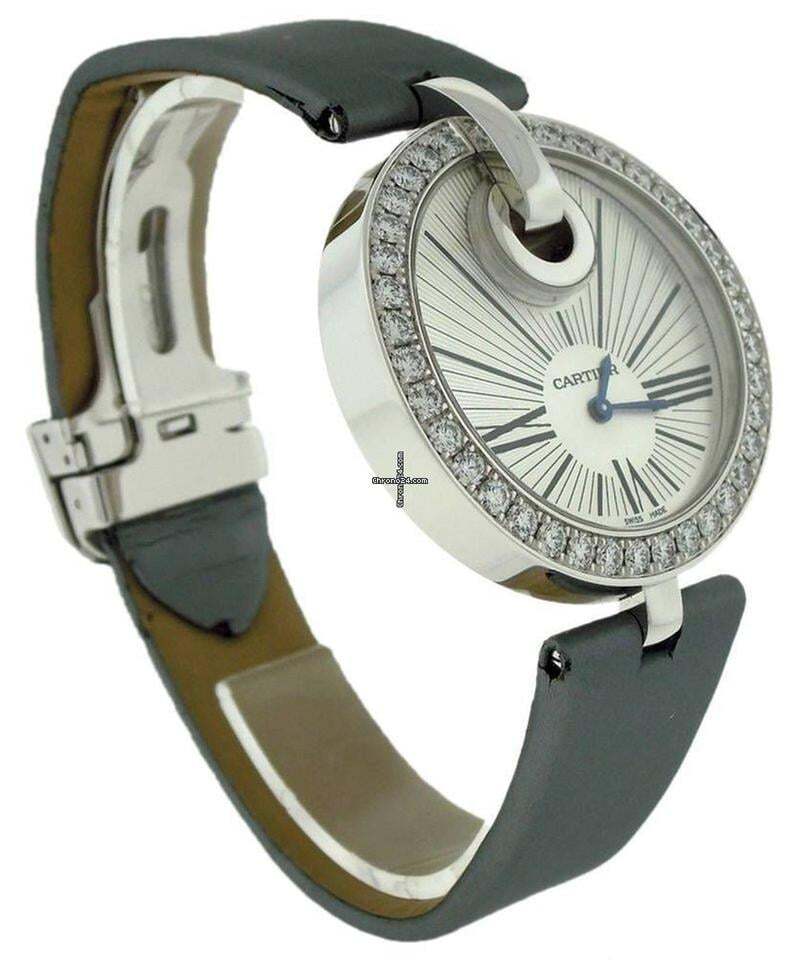 Cartier Captive de Cartier Quartz Women's Watch White Gold Case With Satin Strap Authentic Luxury Timepiece