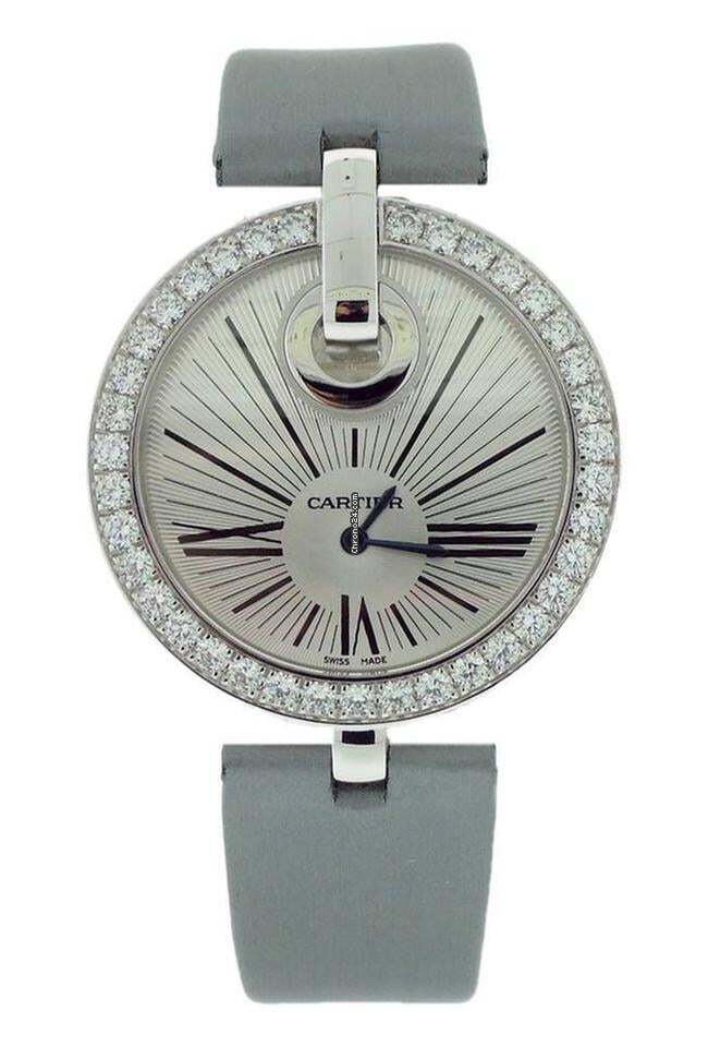 Cartier Captive de Cartier Quartz Women's Watch White Gold Case With Satin Strap Authentic Luxury Timepiece