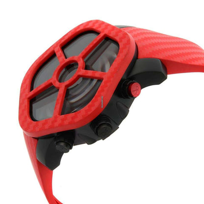 Jacob & Co. Five Time Zone Quartz Men's Watch Steel Case With Rubber Strap Authentic Luxury Timepiece