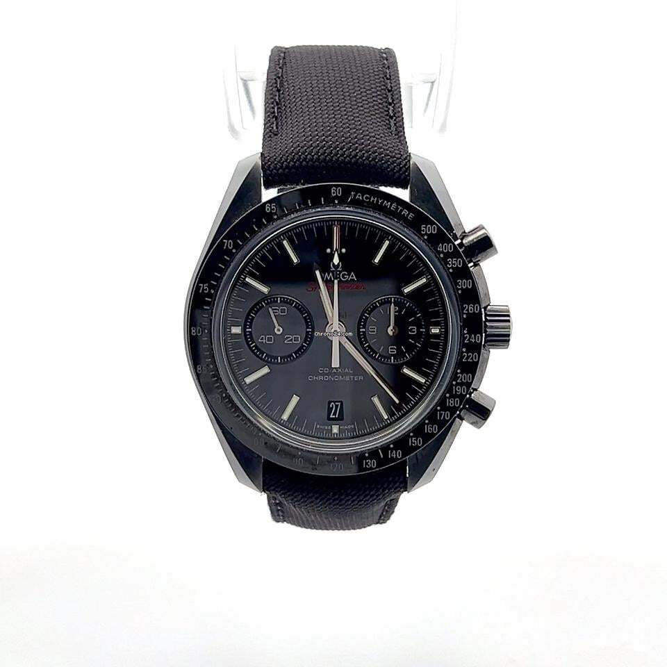 Omega Speedmaster Automatic Men's Watch Ceramic Case With Textile Strap Authentic Luxury Timepiece