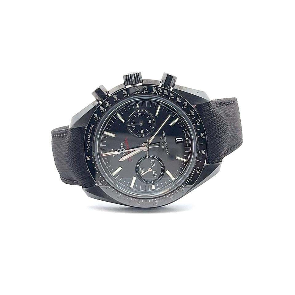 Omega Speedmaster Automatic Men's Watch Ceramic Case With Textile Strap Authentic Luxury Timepiece