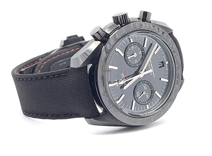 Omega Speedmaster Automatic Men's Watch Ceramic Case With Textile Strap Authentic Luxury Timepiece