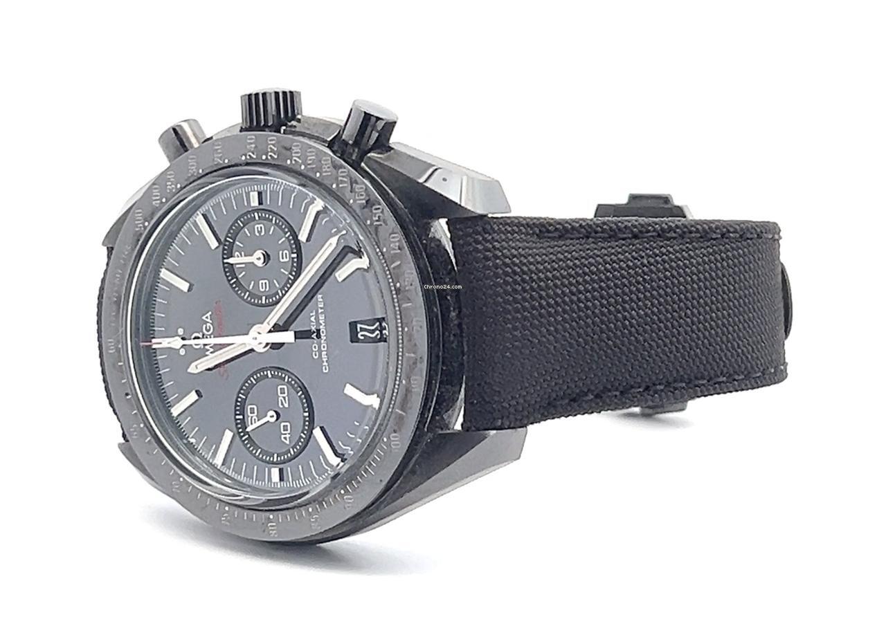 Omega Speedmaster Automatic Men's Watch Ceramic Case With Textile Strap Authentic Luxury Timepiece