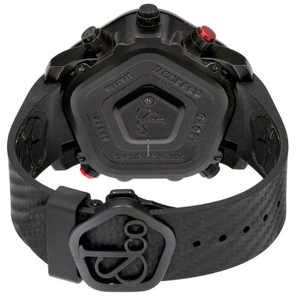 Jacob & Co. Five Time Zone Quartz Men's Watch Steel Case With Rubber Strap Authentic Luxury Timepiece