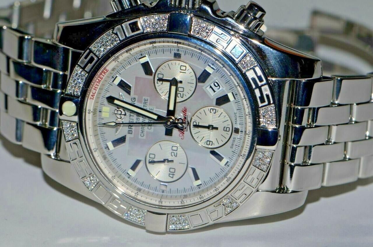 Breitling Chronomat Automatic Men's Watch With Steel Case and Strap Authentic Luxury Timepiece