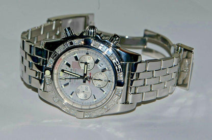 Breitling Chronomat Automatic Men's Watch With Steel Case and Strap Authentic Luxury Timepiece