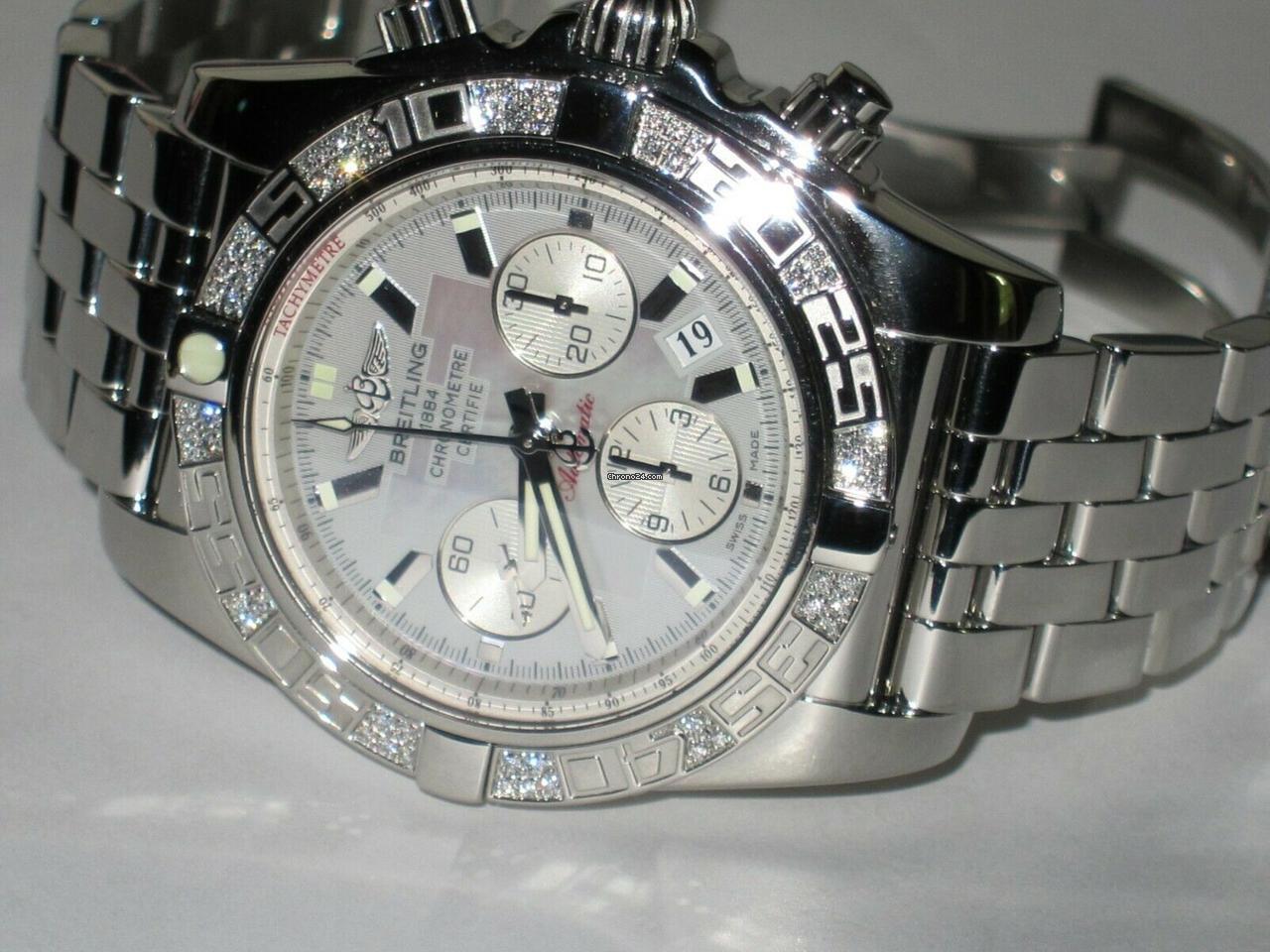 Breitling Chronomat Automatic Men's Watch With Steel Case and Strap Authentic Luxury Timepiece