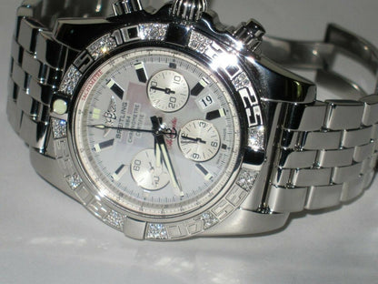 Breitling Chronomat Automatic Men's Watch With Steel Case and Strap Authentic Luxury Timepiece