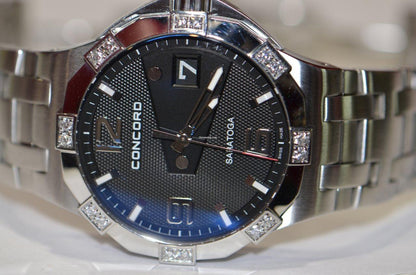 Concord Saratoga Quartz Women's Watch With Steel Case and Strap Authentic Luxury Timepiece
