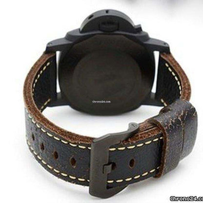 Panerai Luminor Submersible Automatic Men's Watch Ceramic Case With Leather Strap Authentic Luxury Timepiece