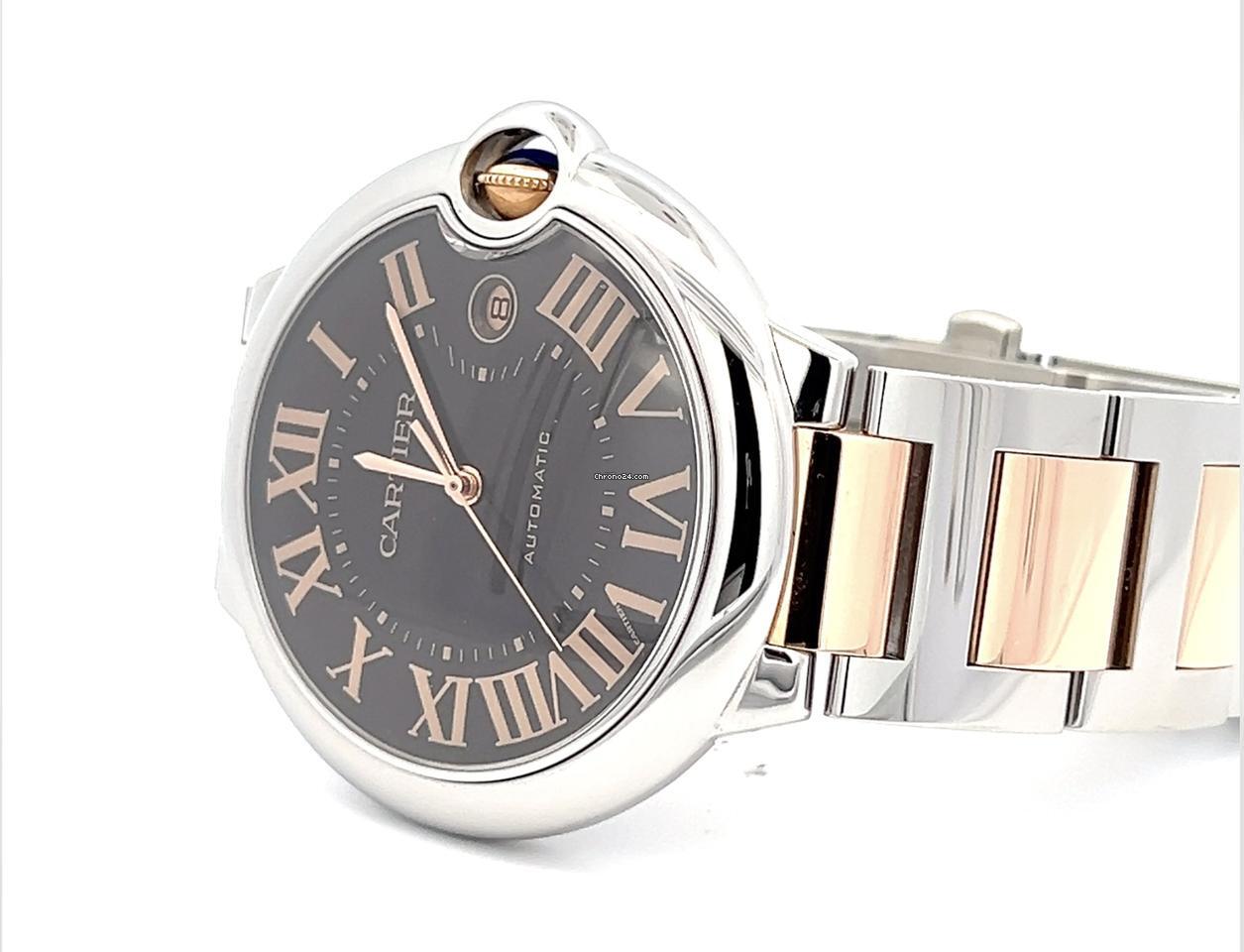 Cartier Ballon Bleu 42mm Automatic Men's Watch Steel Case With Gold/Steel Strap Authentic Luxury Timepiece