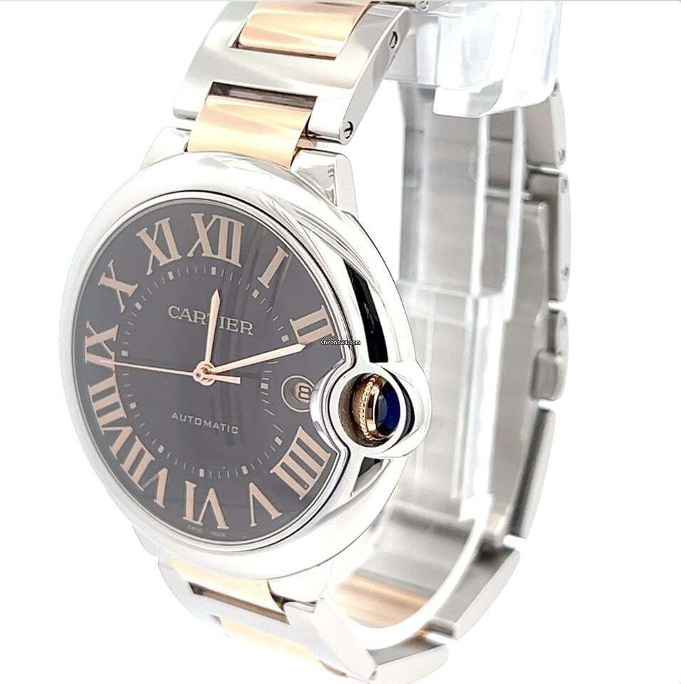 Cartier Ballon Bleu 42mm Automatic Men's Watch Steel Case With Gold/Steel Strap Authentic Luxury Timepiece