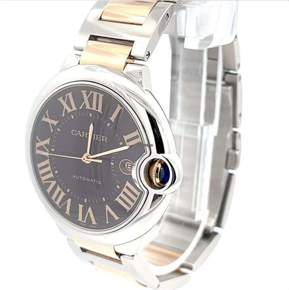 Cartier Ballon Bleu 42mm Automatic Men's Watch Steel Case With Gold/Steel Strap Authentic Luxury Timepiece