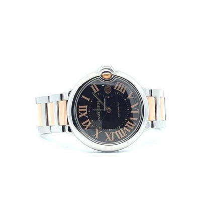 Cartier Ballon Bleu 42mm Automatic Men's Watch Steel Case With Gold/Steel Strap Authentic Luxury Timepiece