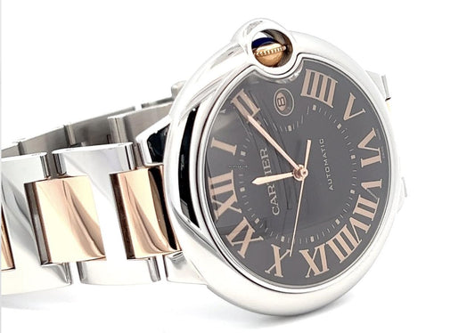 Cartier Ballon Bleu 42mm Automatic Men's Watch Steel Case With Gold/Steel Strap Authentic Luxury Timepiece