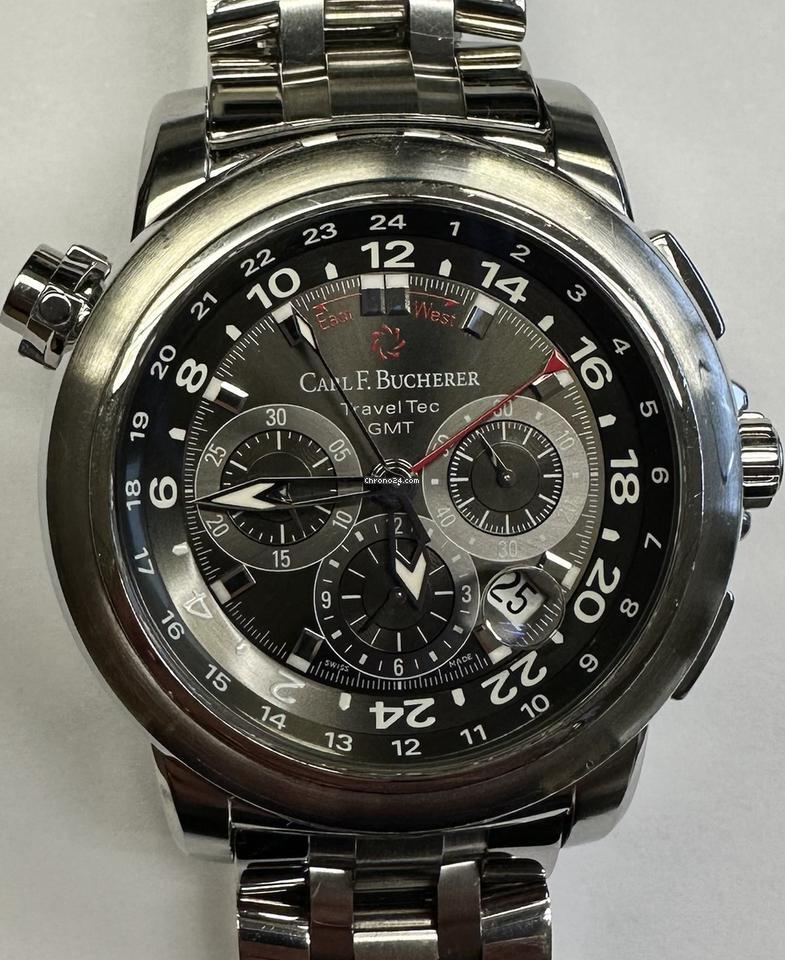 Carl F. Bucherer Patravi Automatic Men's Watch With Steel Case and Strap Authentic Luxury Timepiece
