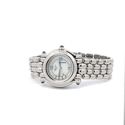 Chopard Happy Sport Quartz Women's Watch With Steel Case and Strap Authentic Luxury Timepiece