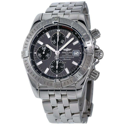 Breitling Chronomat Evolution Automatic Men's Watch With Steel Case and Strap Authentic Luxury Timepiece