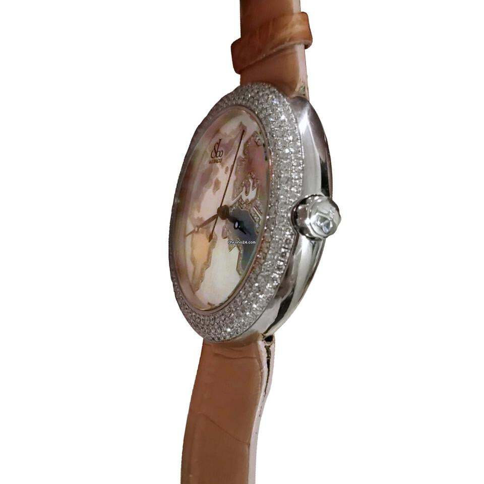 Jacob & Co. Quartz Women's Watch Steel Case With Leather Strap Authentic Luxury Timepiece