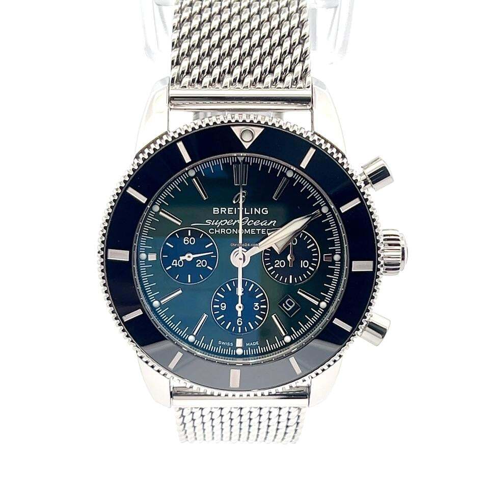 Breitling Superocean Heritage Chronograph Automatic Men's Watch With Steel Case and Strap Authentic Luxury Timepiece