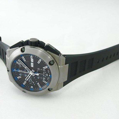 IWC Ingenieur Double Chronograph Titanium Automatic Men's Watch Titanium Case With Rubber Strap Authentic Luxury Timepiece