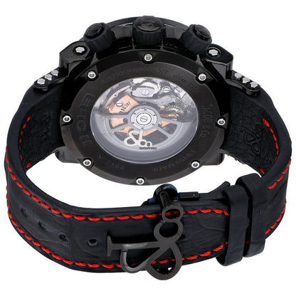 Jacob & Co. Automatic Men's Watch Steel Case With Leather Strap Authentic Luxury Timepiece