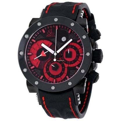 Jacob & Co. Automatic Men's Watch Steel Case With Leather Strap Authentic Luxury Timepiece