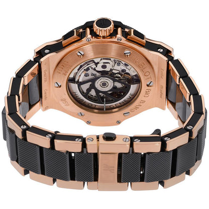 Hublot Big Bang 44 mm Automatic Men's Watch With Rose Gold Case and Strap Authentic Luxury Timepiece