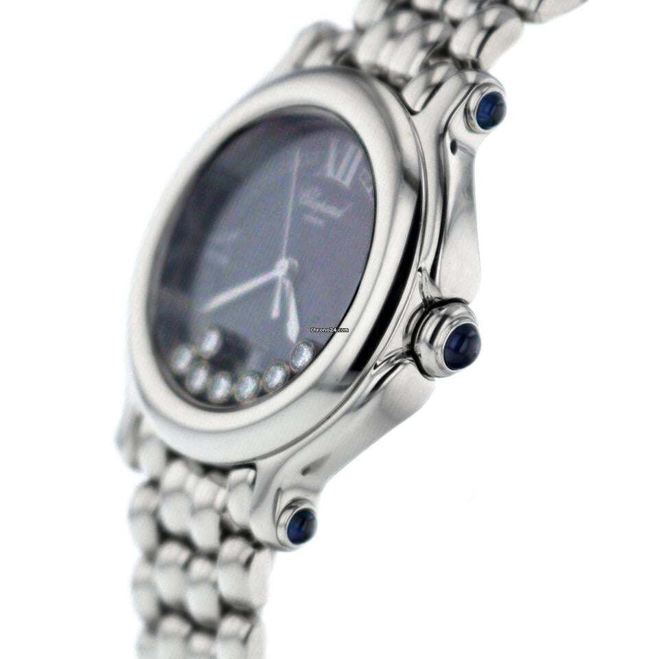 Chopard Happy Sport Quartz Women's Watch With Steel Case and Strap Authentic Luxury Timepiece