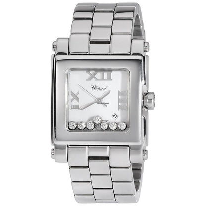 Chopard Happy Sport Quartz Women's Watch With Steel Case and Strap Authentic Luxury Timepiece